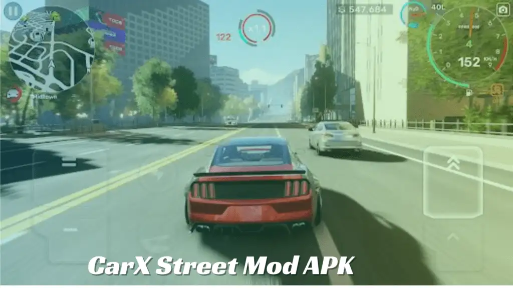 screenshot of carX street racing game