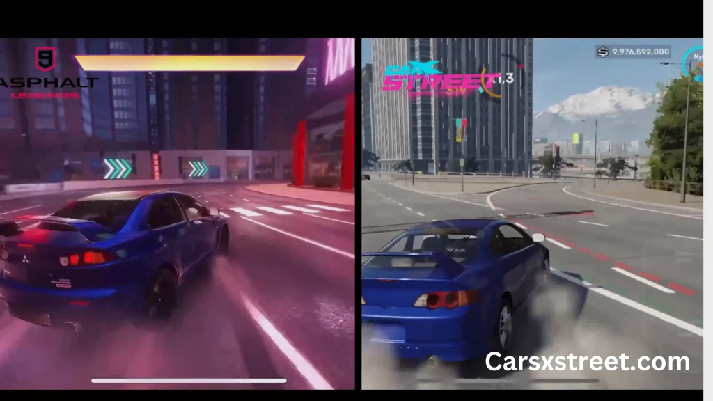 Comparison between Asphalt 9 legend VS CarX Street